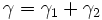 \, \gamma = \gamma _1 + \gamma _2